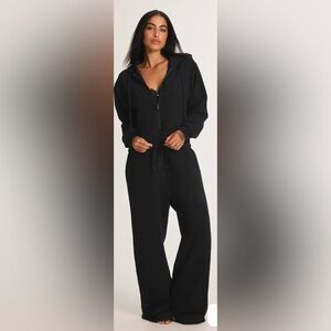 Black Women's Drawstring Jumpsuit